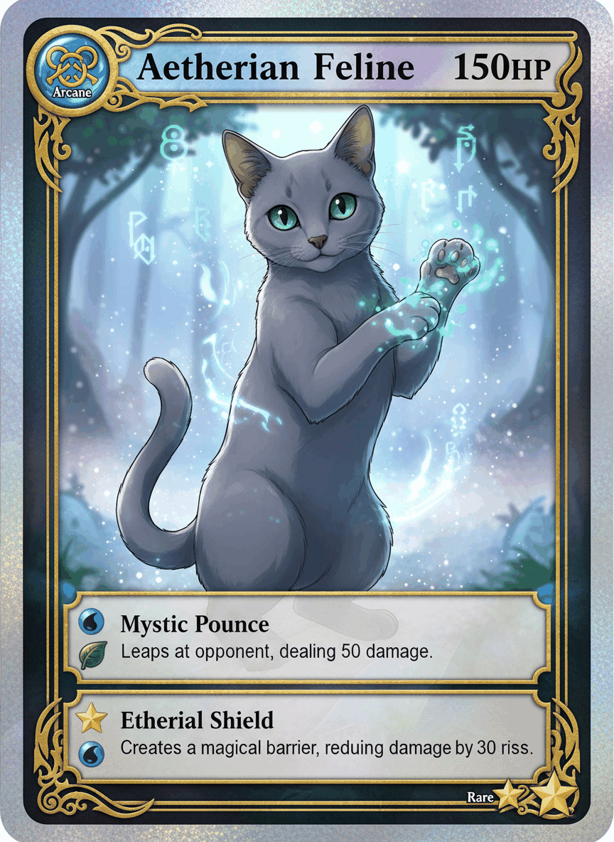 Trading Card style sample