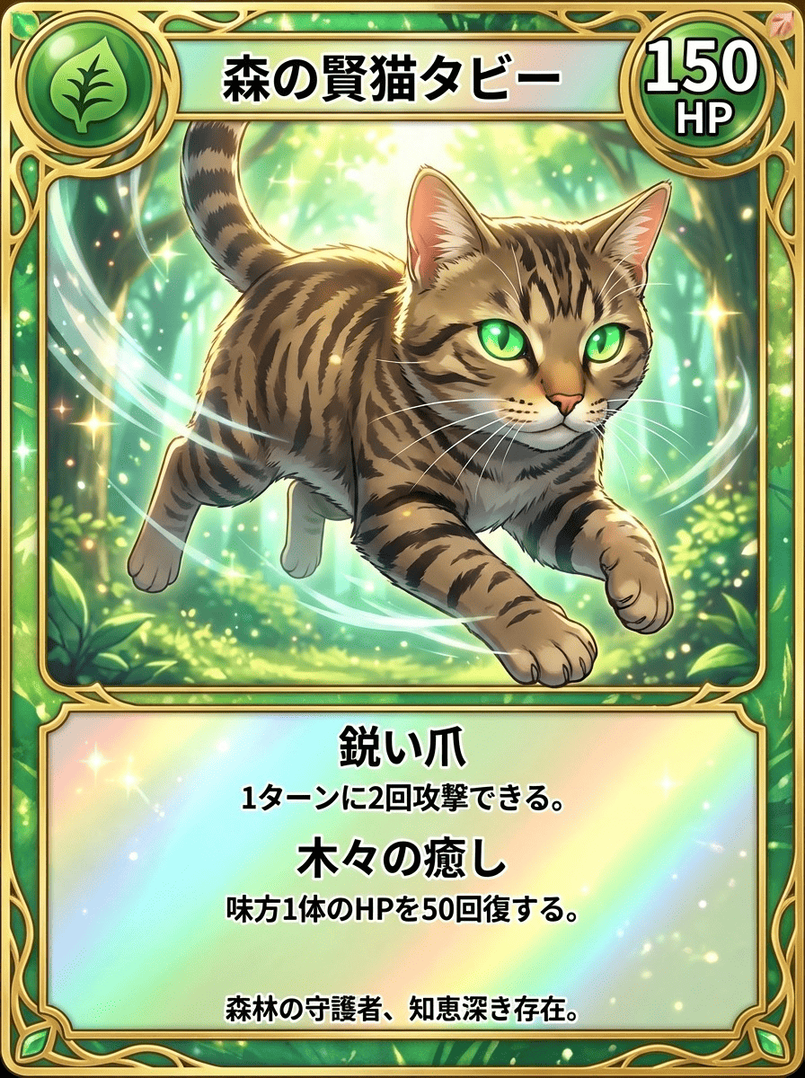 Trading Card style sample